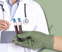 doctor and blood analysis